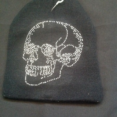 Skull Beanie Black